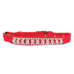 Petmate PM Cat Elastic CLR 3/8 X 8-10" Red Bling