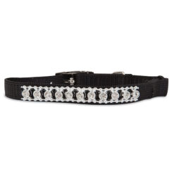 Petmate PM Cat Elastic CLR 3/8 X 8-10" Black Bling