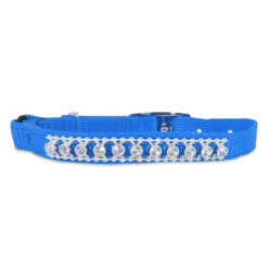 Petmate PM Cat Elastic CLR 3/8 X 8-10" Blue Bling