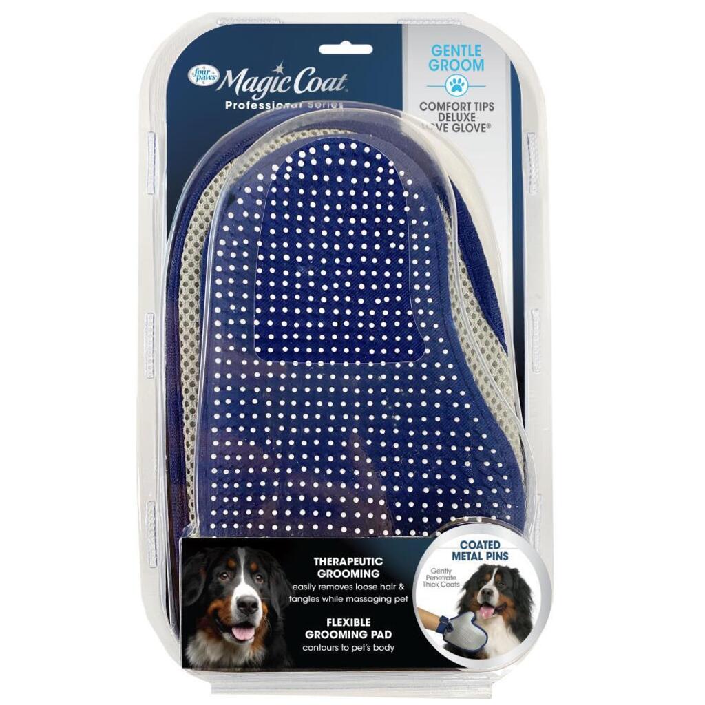 Four paws Magic Coat Comfort Tips Deluxe Love Glove Dog Grooming Glove Pet Line