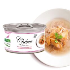 Cherie微湯汁貓罐 天然黃鰭吞拿魚佐正鰹+三文魚170g CHS14308