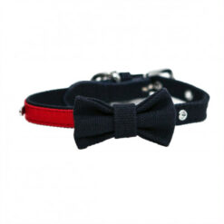 RW NAVY & RED BOW COLLAR