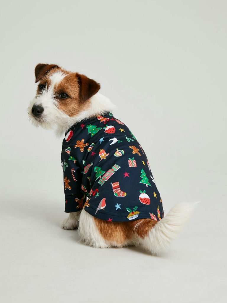 JOULES BAUBLE FESTIVE FAMILY PRINT PYJAMAS M 43cm Pet Line