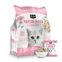 Kit Cat凍乾主食貓糧(牛肉+鱈魚) 225g (15g x15pcs獨立包裝)