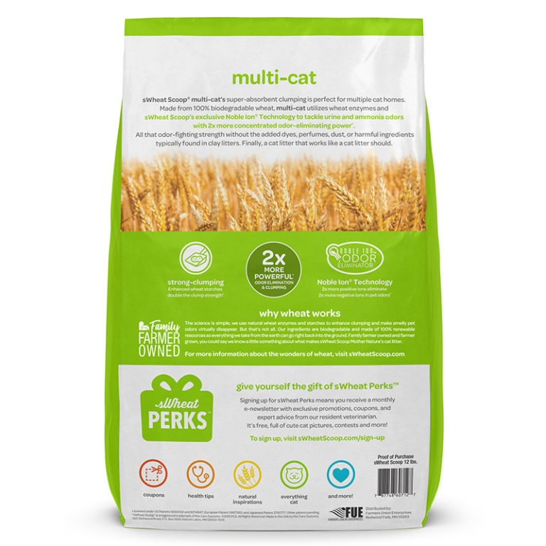 SWHEAT SCOOP Multi Wheat cat Litter 12LB Pet Line 寵寵線 ：香港優質貓糧、狗糧、寵物專門店